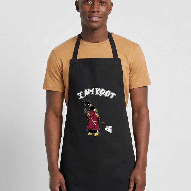 Linux Penguin I Am Root Geeks Nerd Computer Ninja Cooking Apron