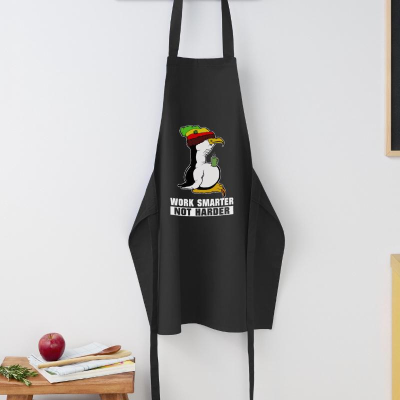 Linux Pinguin Kaffeepause Rasta Informatik PC Nerd Kochschürze