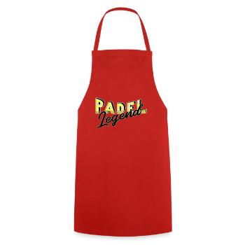 Padel Legende unter Padel Spieler für Padelturnier - Kochschürze - Rot - Vorne - AI Model Male 185 dark (185cm)