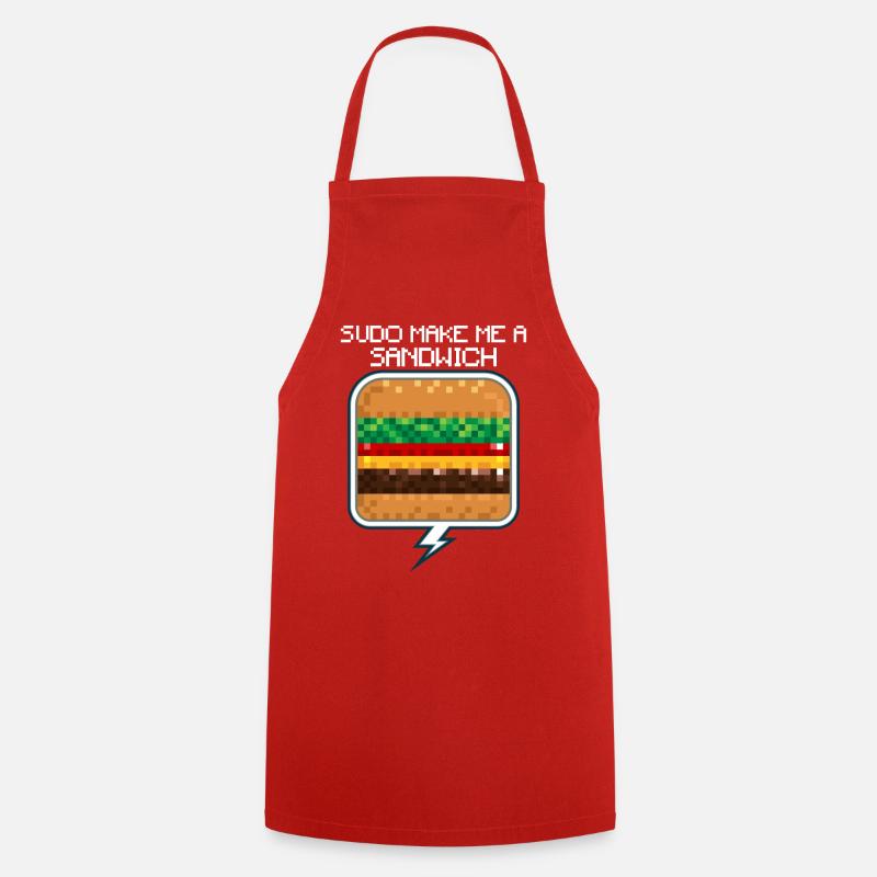 Sudo Make Me A Sandwich the Dream of Linux Admins - Kochschürze - Rot