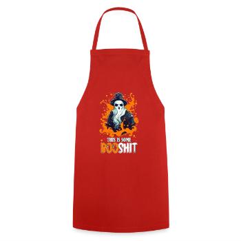 This is Some Boo Shit Wizard Ghost Geek Halloween - Cooking Apron - red - Front - AI Model Male 185 dark (185cm)