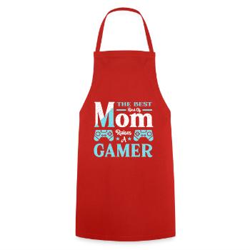 Muttertag Gamer Mom Geschenkidee Lustig - Kochschürze - Rot - Vorne - AI Model Male 185 dark (185cm)