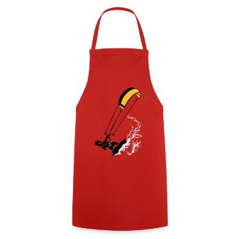 Kitesurfing and wave flex - Cooking Apron - red - Front - AI Model Male 185 dark (185cm)