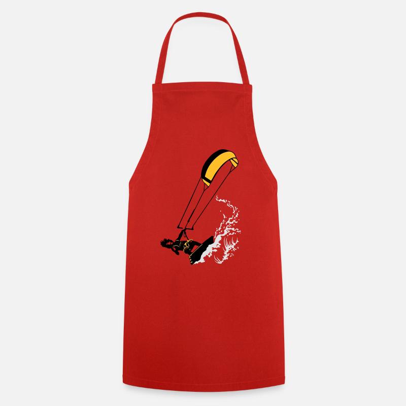Kitesurfer and wave flex - Tablier de cuisine - rouge