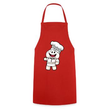 Chef Cooking Kitchen Garlic Healthy Vegan - Cooking Apron - red - Front - AI Model Male 185 dark (185cm)