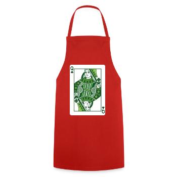 Queen Of Shamrock St Patrick’s Irish - Cooking Apron - red - Front - AI Model Male 185 dark (185cm)