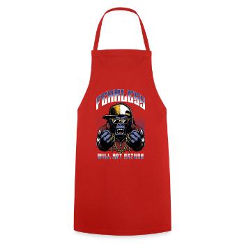 Gorilla Hustler Not Returning - Cooking Apron - red - Front - AI Model Male 185 dark (185cm)