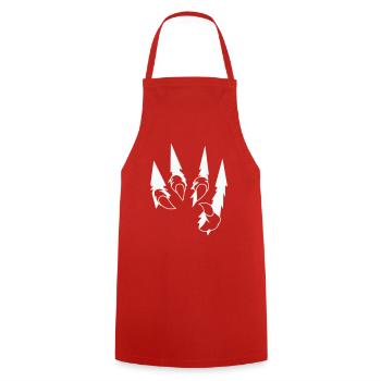 Griffes d’Animaux 001 - Tablier de cuisine - rouge - Devant - AI Model Male 185 dark (185cm)