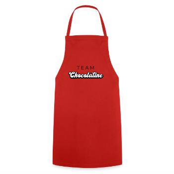 TEAM CHOCOLATINE v2 - Tablier de cuisine - rouge - Devant - AI Model Male 185 dark (185cm)