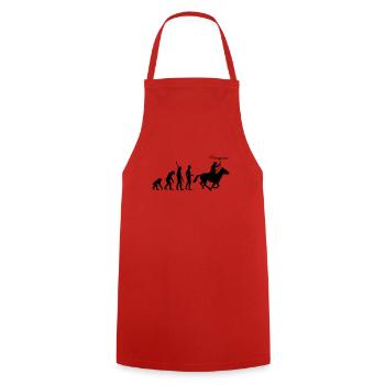 evolution_cowboy - Cooking Apron - red - Front - AI Model Male 185 dark (185cm)