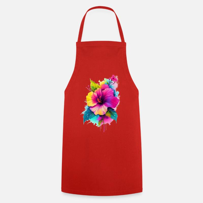 Hibiscus - Kochschürze - Rot