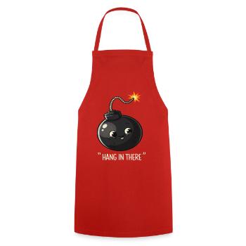 Kawaii Exploding Bomb Comic Design - Cooking Apron - red - Front - AI Model Male 185 dark (185cm)