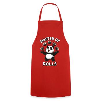 Master of Roles Panda - Cooking Apron - red - Front - AI Model Male 185 dark (185cm)