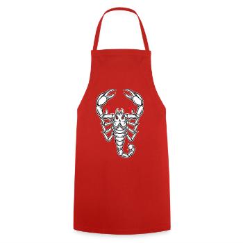 Scorpion Mascot Logo Sport Gaming - Cooking Apron - red - Front - AI Model Male 185 dark (185cm)