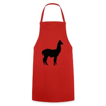 lama - Cooking Apron - red - Front - AI Model Male 185 dark (185cm)
