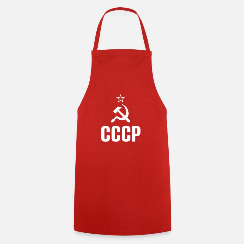 Rétro URSS russe - Tablier de cuisine - rouge