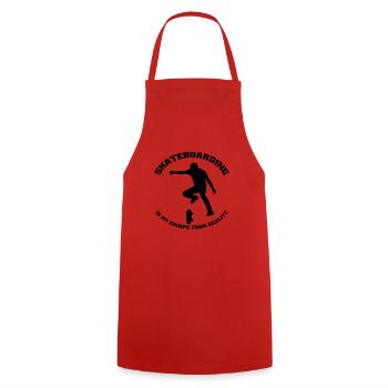 Skateboard Skater Skateboarding Sakten Longboard - Tablier de cuisine - rouge - Devant - AI Model Male 185 dark (185cm)