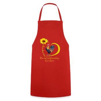 Huhn es ist ein Liebes-T-Shirt - Kochschürze - Rot - Vorne - AI Model Male 185 dark (185cm)