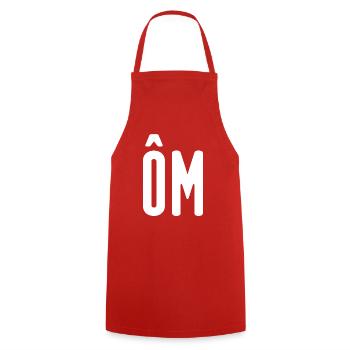OM! Home! - Tablier de cuisine - rouge - Devant - AI Model Male 185 dark (185cm)