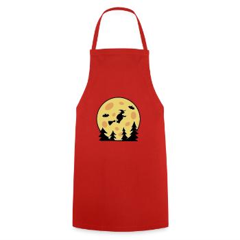 Sorcière au clair de lune - Tablier de cuisine - rouge - Devant - AI Model Male 185 dark (185cm)