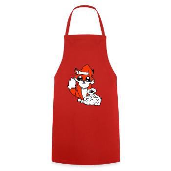 Fuchs Rotfuchs Weihnachtsmann Weihnachten Geschenk - Kochschürze - Rot - Vorne - AI Model Male 185 dark (185cm)