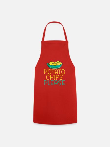 Kartoffelchips Geschenk - Kochschürze - Rot