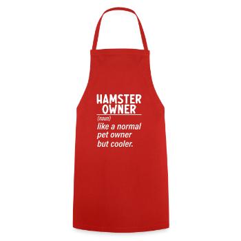Hamster Liebhaber Hamster Geschenk - Kochschürze - Rot - Vorne - AI Model Male 185 dark (185cm)