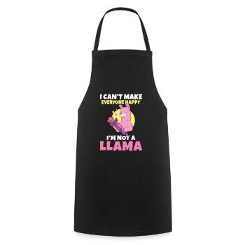 Lama Geschenk Lama Liebhaber Geschenk - Kochschürze - Schwarz - Vorne - AI Model Male 185 dark (185cm)