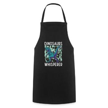 Dinosaur Gift Dino Lover Gift - Cooking Apron - black - Front - AI Model Male 185 dark (185cm)