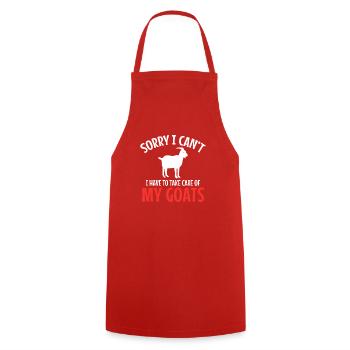 Ziegengeschenk Ziegenliebhaber Geschenk - Kochschürze - Rot - Vorne - AI Model Male 185 dark (185cm)