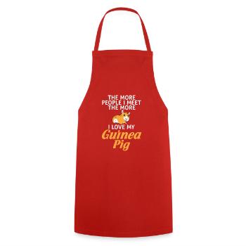 Cadeau de cochon d’Inde mignon - Tablier de cuisine - rouge - Devant - AI Model Male 185 dark (185cm)