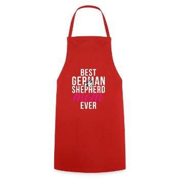 German Shepherd Gifts - Cooking Apron - red - Front - AI Model Male 185 dark (185cm)