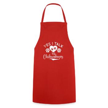Chihuahua Cadeaux Chihuahua Propriétaire - Tablier de cuisine - rouge - Devant - AI Model Male 185 dark (185cm)