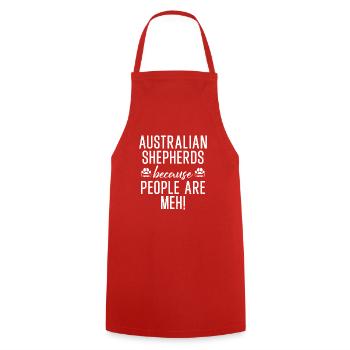 Australian Shepherd Gifts - Cooking Apron - red - Front - AI Model Male 185 dark (185cm)