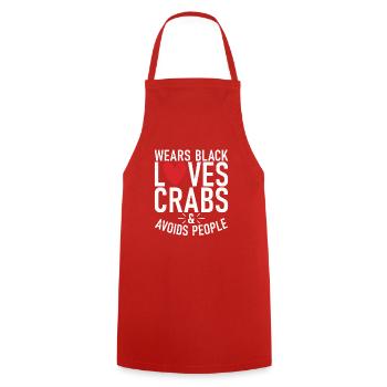 Cadeaux pour les amateurs de crabe - Tablier de cuisine - rouge - Devant - AI Model Male 185 dark (185cm)