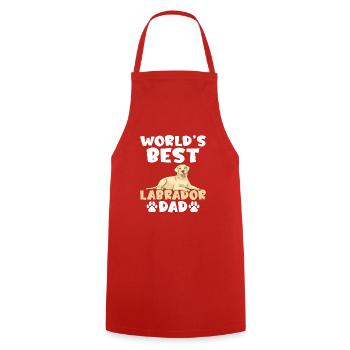 Cadeaux amoureux du Labrador - Tablier de cuisine - rouge - Devant - AI Model Male 185 dark (185cm)