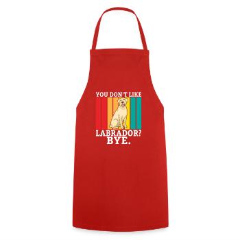 Cadeaux amoureux du Labrador - Tablier de cuisine - rouge - Devant - AI Model Male 185 dark (185cm)
