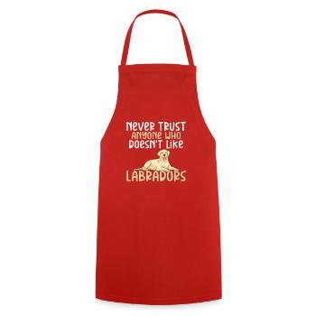 Cadeaux amoureux du Labrador - Tablier de cuisine - rouge - Devant - AI Model Male 185 dark (185cm)