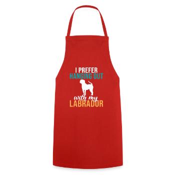 Cadeaux amoureux du Labrador - Tablier de cuisine - rouge - Devant - AI Model Male 185 dark (185cm)