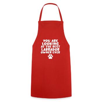 Cadeaux amoureux du Labrador - Tablier de cuisine - rouge - Devant - AI Model Male 185 dark (185cm)