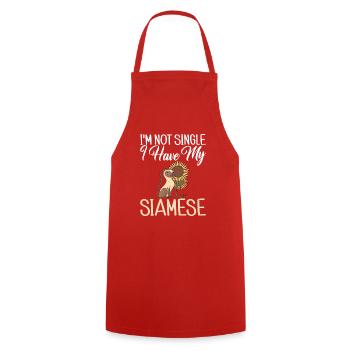 Cadeaux de chat siamois - Tablier de cuisine - rouge - Devant - AI Model Male 185 dark (185cm)