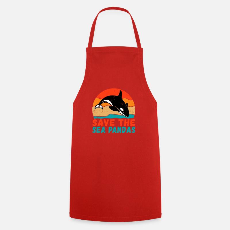 Orca Wal Geschenke - Kochschürze - Rot