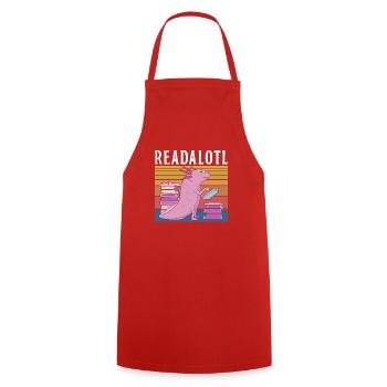 Axolotl Lover Gifts - Cooking Apron - red - Front - AI Model Male 185 dark (185cm)