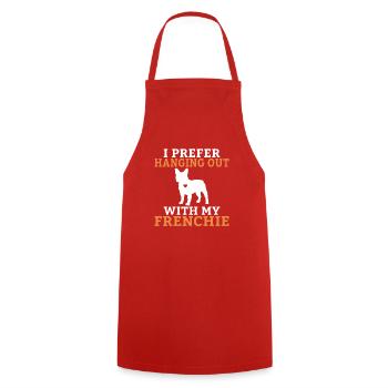 French Bulldog Gifts - Cooking Apron - red - Front - AI Model Male 185 dark (185cm)