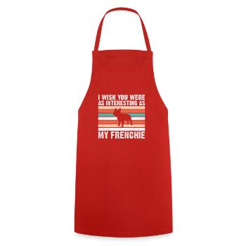 Cadeaux de bouledogue français - Tablier de cuisine - rouge - Devant - AI Model Male 185 dark (185cm)
