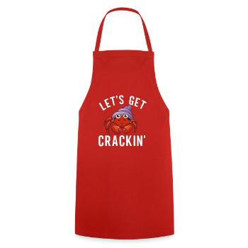Cadeaux de crabe ermite - Tablier de cuisine - rouge - Devant - AI Model Male 185 dark (185cm)