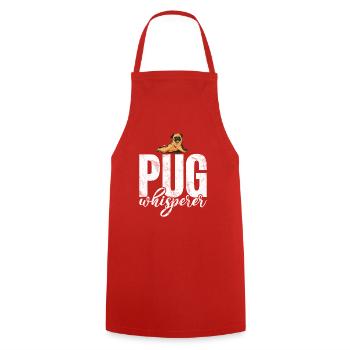 Pug Gifts for Pug Lovers - Kochschürze - Rot - Vorne - AI Model Male 185 dark (185cm)