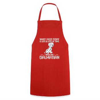 Gifts for Dalmatian Lovers - Cooking Apron - red - Front - AI Model Male 185 dark (185cm)