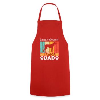 Great Dane Gifts - Cooking Apron - red - Front - AI Model Male 185 dark (185cm)