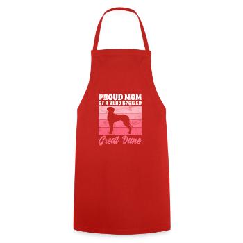 Great Dane Gifts - Kochschürze - Rot - Vorne - AI Model Male 185 dark (185cm)